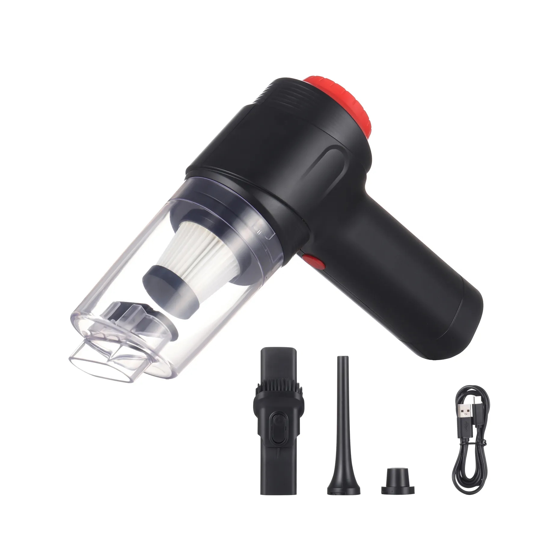 Portable Rechargeable Handheld Car Vacuum Cleaner 5000pa Blowing and Suction 2-in-1 Wireless Vacuum 